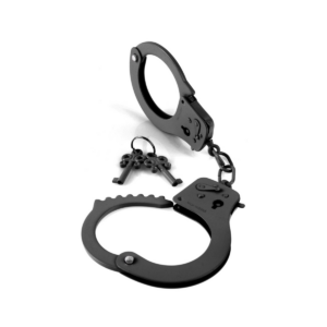 Designer Metal Handcuffs, Musta